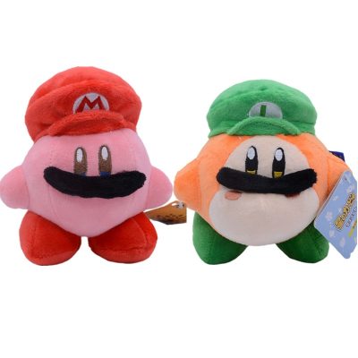 10 Cm Kawaii Super Mario Bros Luigi Soft Stuffed Plush Dolls Anime Kirby Characters Decor Pillow 1 - Mario Plush