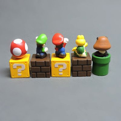 5pcs set Super Mario Bros Game Action Figures Toys Luigi Yoshi Bowser PVC Model Collection Kids 2 - Mario Plush