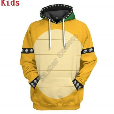 Bowser Uniform 3D Printed Hoodies Kids Pullover Sweatshirt Tracksuit Jacket T Shirts Boy Girl Cosplay apparel 2 - Mario Plush