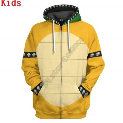 Bowser Uniform 3D Printed Hoodies Kids Pullover Sweatshirt Tracksuit Jacket T Shirts Boy Girl Cosplay apparel 4 - Mario Plush