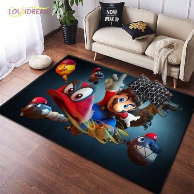 Cartoon Anime Super Mario Pattern Carpets for Living Room Bedroom Large Carpet Kids play Area Rugs 4 - Mario Plush