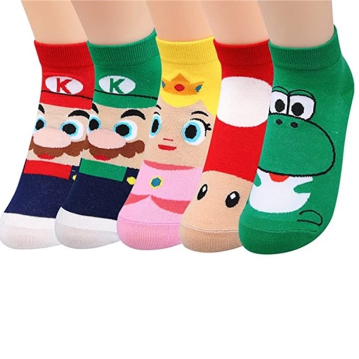 Hot Super Mario Bros Cartoon Kids Socks Action Figure Toys Boys Cosplay Socks Children Girls Birthday 5 - Mario Plush