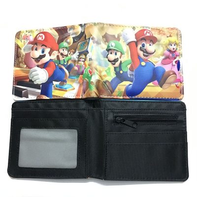 New Super Mario PU Wallet Mario Brothers Luigi Bowser Yoshi Wario Anime Game Character Short Coin 4 - Mario Plush