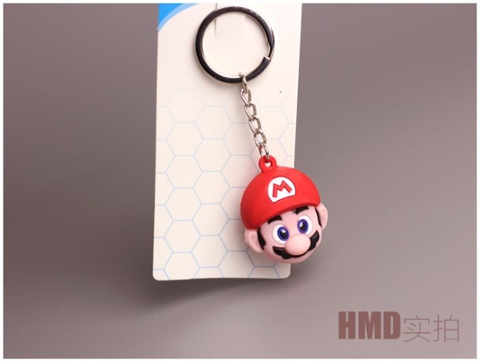Super Mario Anime Figure Mario Luigi PVC Silicone Doll Keychain Bag Key Ring Pendant Accessories Children 4 - Mario Plush
