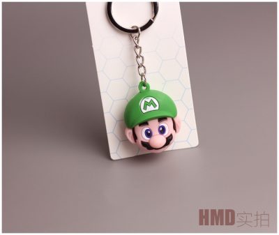 Super Mario Anime Figure Mario Luigi PVC Silicone Doll Keychain Bag Key Ring Pendant Accessories Children 5 - Mario Plush