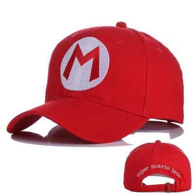Super Mario Baseball Cap Embroidery Logo Visor Mario Brothers Cartoon Anime Game Character Cap Cosplay Hat 4 - Mario Plush