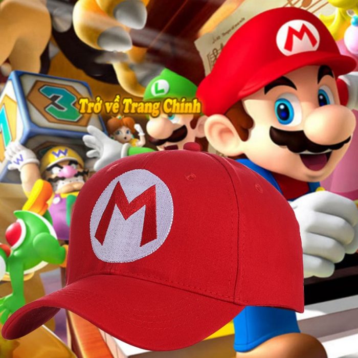 Super Mario Baseball Cap Embroidery Logo Visor Mario Brothers Cartoon Anime Game Character Cap Cosplay Hat 5 - Mario Plush