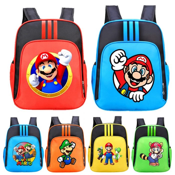 Super Mario Children s Schoolbag Cartoon Game Character Mario Brothers Series Backpack Elementary School Backpack Birthday 1 - Mario Plush
