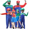 Super Mario Luigi Cartoon Anime Figure Clothes Halloween Costumes Cosplay Directing Tools Children s Festival Kid - Mario Plush