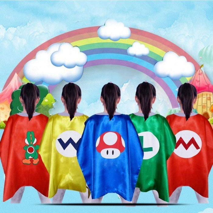 Super Mario bros birthday party cpsplay cartoon Mario Yoshi Kinopio Luigi Koopa Costume cloak toys anime 3 - Mario Plush