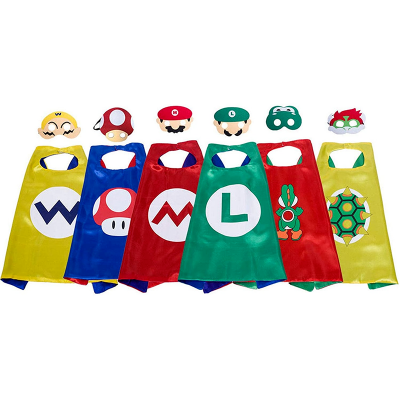 Super Mario bros birthday party cpsplay cartoon Mario Yoshi Kinopio Luigi Koopa Costume cloak toys anime - Mario Plush